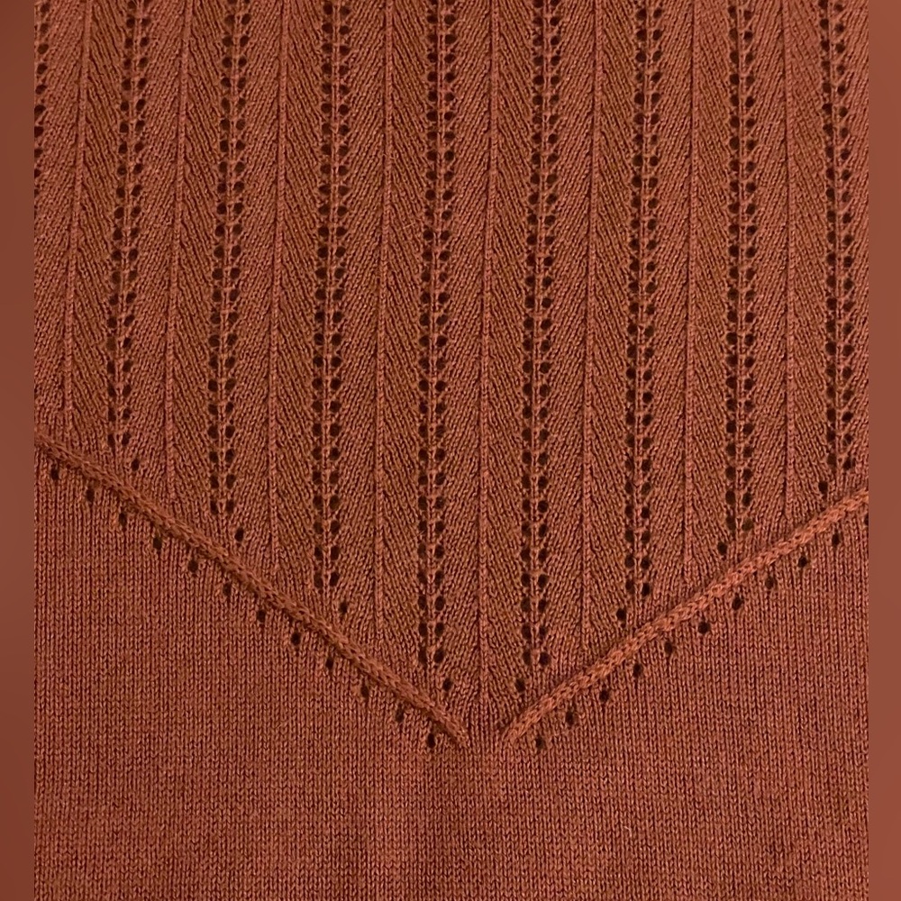 Moth Rust-Colored Mock Turtleneck, M - image 4
